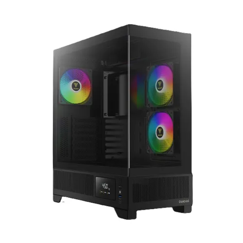 CASE GAMDIAS ATLAS M1 BLACK ARGB – MID TOWER | 3 FAN ARGB PWM | MÀN HÌNH MONITOR